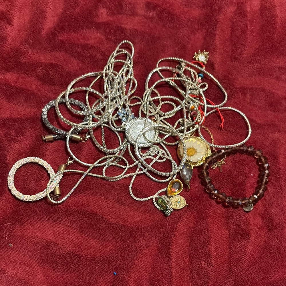 Elegant Silver and Gold Jewelry Set
